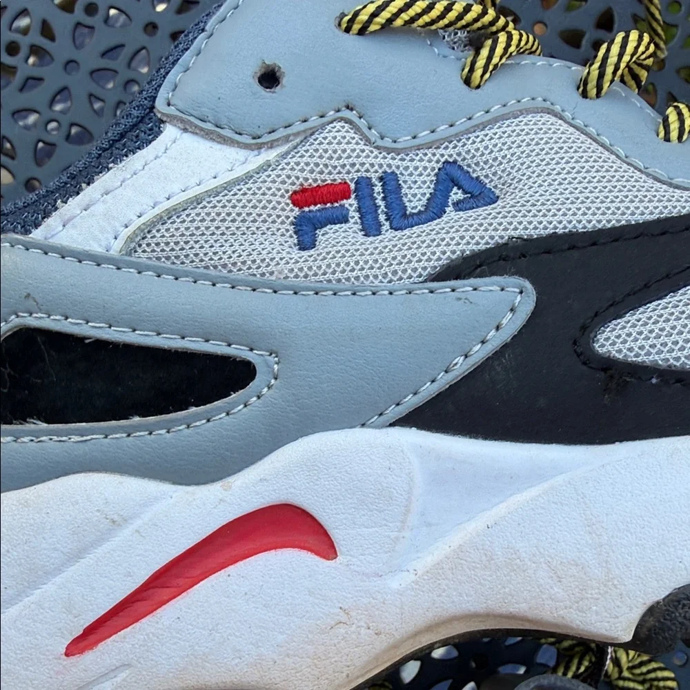 Fila Black and Gray Sneakers with Yellow Accents - Picture 10 of 11